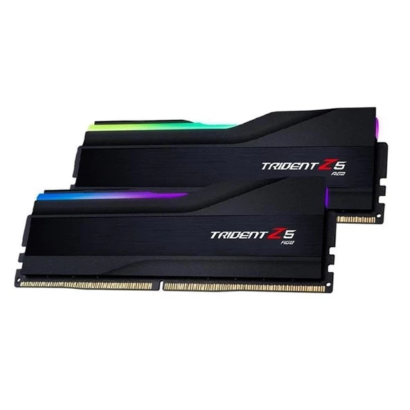 GSKILL 32GB (2X 16GB) DDR5 6000MHZ CL32 RGB DUAL KIT PC RAM TRIDENT Z5 F5-6000J3238F16GX2-TZ5RK ürün görseli 1