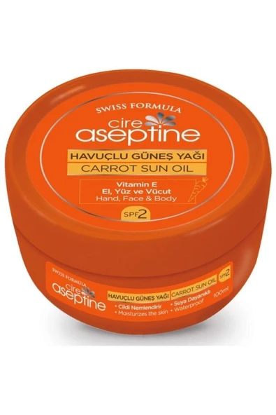 Cire Aceptıne Sun Havuçlu Güneş Yağı Kavanoz 100ml