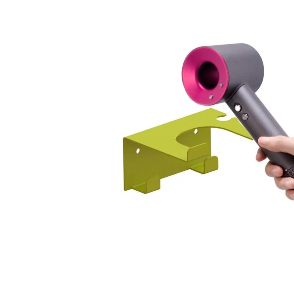 Saç Kurutma Makinesi Tutacağı, Fön Makinesi Banyo Rafı Askısı Fön Makinesi Standı , - 4
