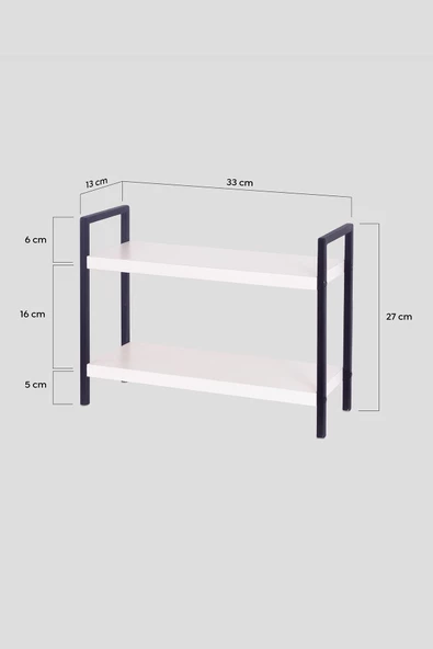 Banyo | Mutfak Düzenleyici Organizer Raf | Baharatlık | Şampuanlık | Dekoratif Metal Masa Servisi - 3