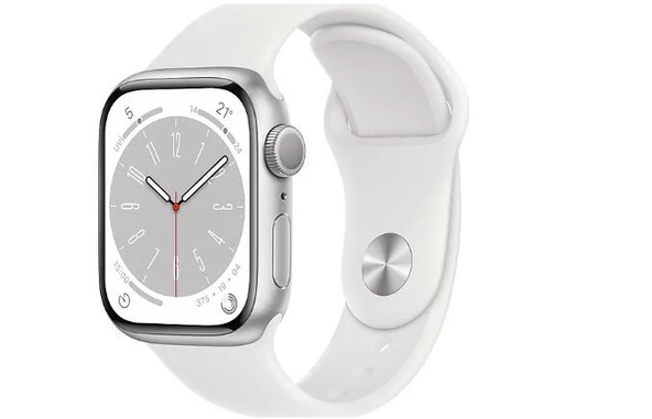 Apple Watch Series 8 GPS + Cellular 41mm Silver Aluminium Case with White Sport Band - MP4A3TU/A TEŞHİR