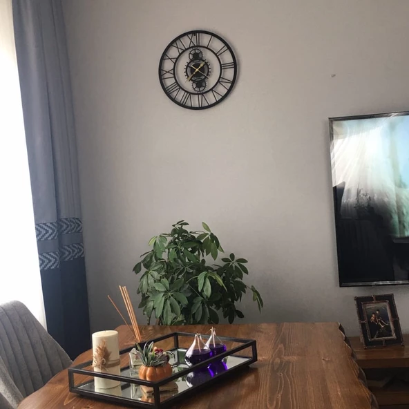 Çay Kahve Sunum Tepsisi Dekoratif The Milas  Aynalı Metal Tepsi 22cm X 30cm 2 Kişilik - 2