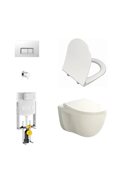 VitrA S40 Rim-Ex Kanalsız Asma Klozet Tam Set Kampanyası
