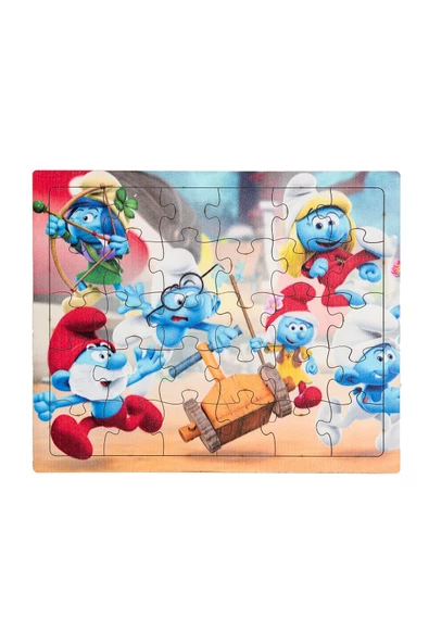 Çocuklar için Ahşap Eğitici Öğretici Renkli Puzzle YapBoz 4'Lü Set 30 Parça - 6