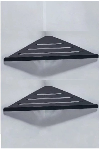 Banyo Düzenleyici Köşe Raf 2 li Metal Mutfak Rafı Stand | Sabunluk Şampuan Organizeri Baharatlık - 3