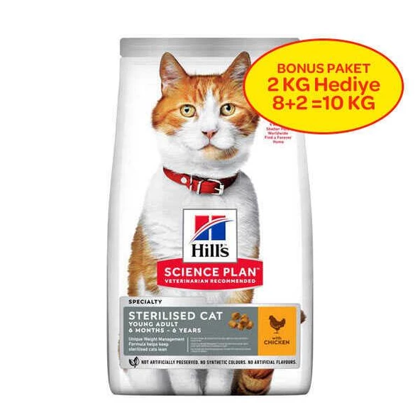 Hills Science Plan Kısırlaştırılmış Kedi Maması 8+2 kg