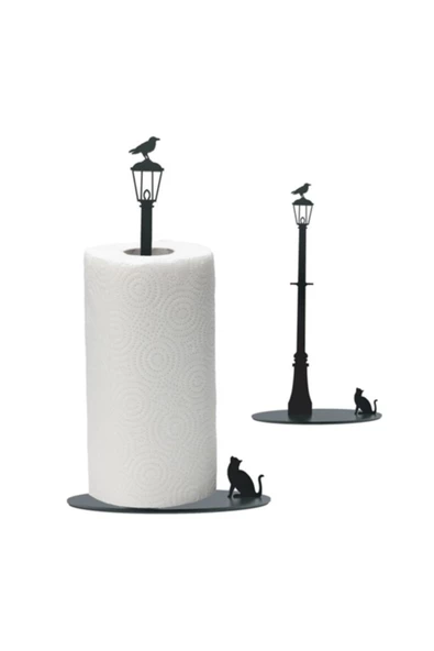 Figürlü Dekoratif Metal Kağıt Havluluk, Havlu Askısı, Havlu Tutucu - 3