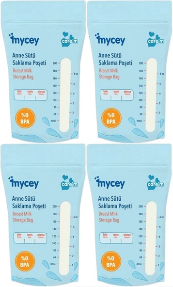 Mycey Anne Sütü / Süt Saklama Poşeti 25 Li Pk Tekli (4 Lü Set)