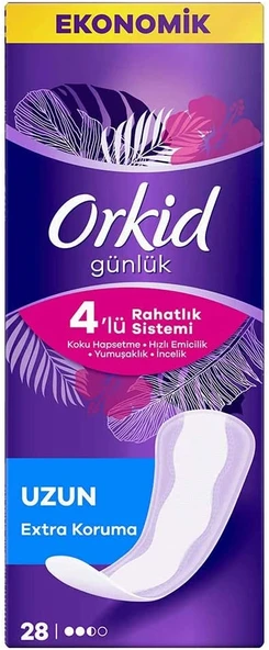 Orkid Günlük Ped Ekstra Koruma Uzun 28 Adet Ekonomik Pk - 2