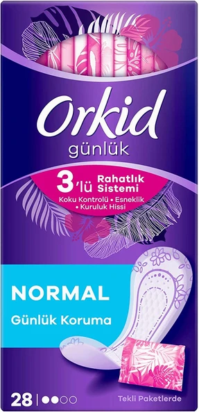 Orkid Günlük Ped Günlük Koruma Normal 28 Adet Ekonomik Paket (Tekli Paketlerde) - Resim 2