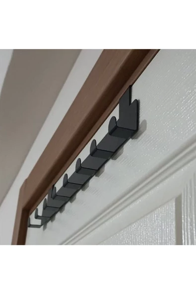Metal Mat Siyah Amerikan Kapı Arkası Askılık Organizer Askılık Ve Banyo Kapı Arkası Askı - 6