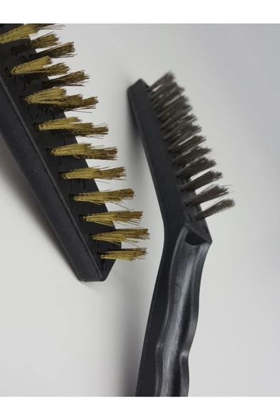 Hayal sepeti 2 Li Profesyonel - Çelik Ve Bakır Fırça - Derz Lavabo Mutfak Buji Pas Kir Temizleyici - 4