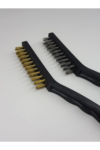 Hayal sepeti 2 Li Profesyonel - Çelik Ve Bakır Fırça - Derz Lavabo Mutfak Buji Pas Kir Temizleyici - 3