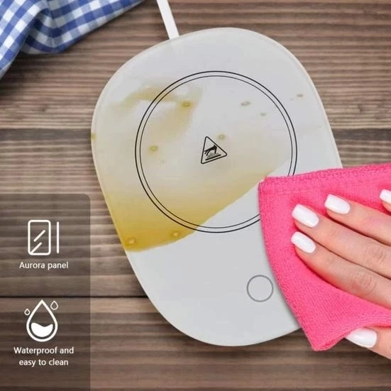 55 Derece Sabit Sıcaklıkta Seramik Metal Cam Kupa Isıtıcı - 6