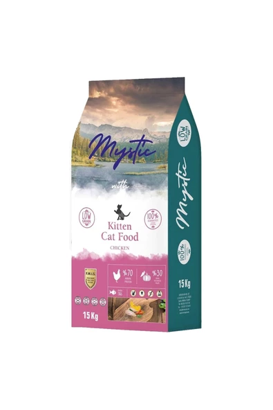 Mystic Kitten Az Tahıllı Tavuklu Yavru Kedi Maması 15 kg