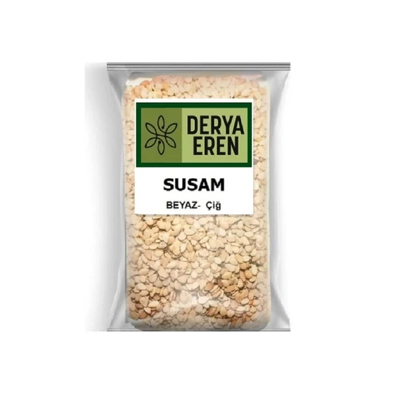 Susam Beyaz Çiğ Susam sesamum indicum 1 kg, Derya Eren
