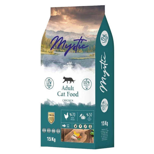 Mystic Az Tahıllı Tavuklu Yetişkin Kedi Maması 15 kg