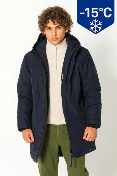 Erkek Yağmur Ve Rüzgar Geçirmez Kumaşdan İçi Askılıklı Kışlık Klasik Mont - Resim 8