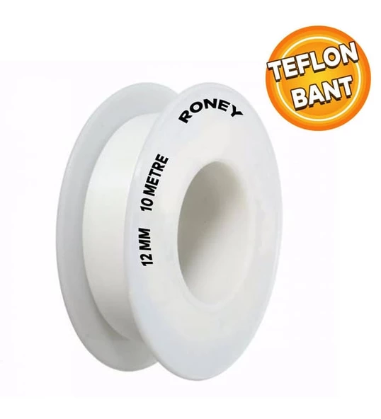 Roney 10'Lü Teflon Bant 0,25Gr X 12Mm X10Mt