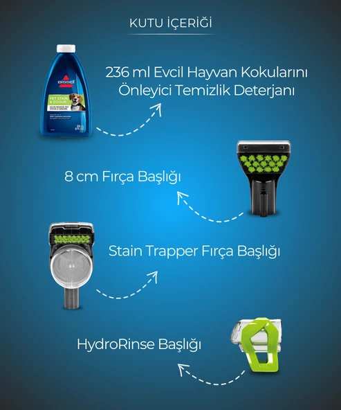 Bissell SpotClean Pet Plus Evcil Hayvanlı Evlere Özel Halı Koltuk Yıkama ve Leke Çıkarma Makinesi - 3
