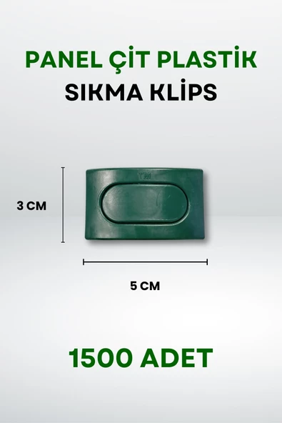 Panel Çit Plastik Sıkma Klips - Akıllı Vidalı (1500 Adet) - 2