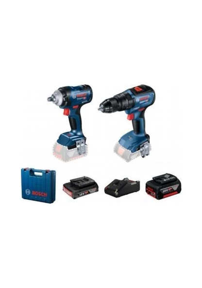 Bosch Gds 18V-400 Somun Sıkma+Gsb 18V-50 Delme Vidalama İkili Set