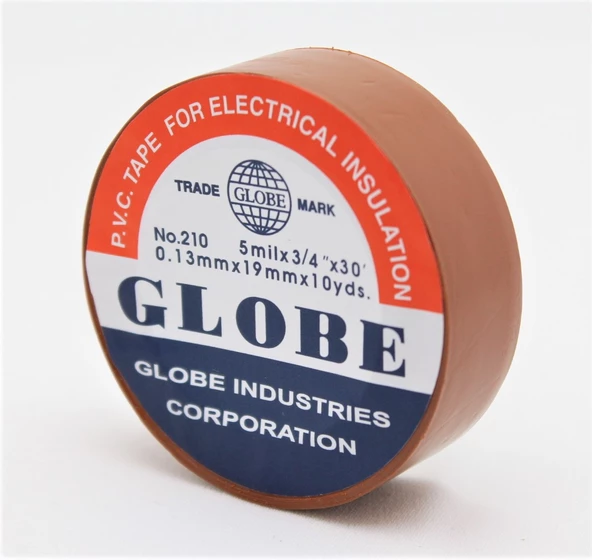 Globe Pvc Elektrik İzolasyon Bant "0.13X19X10Yards" (Kahverengi) (500'Lü 1 Koli) - 3