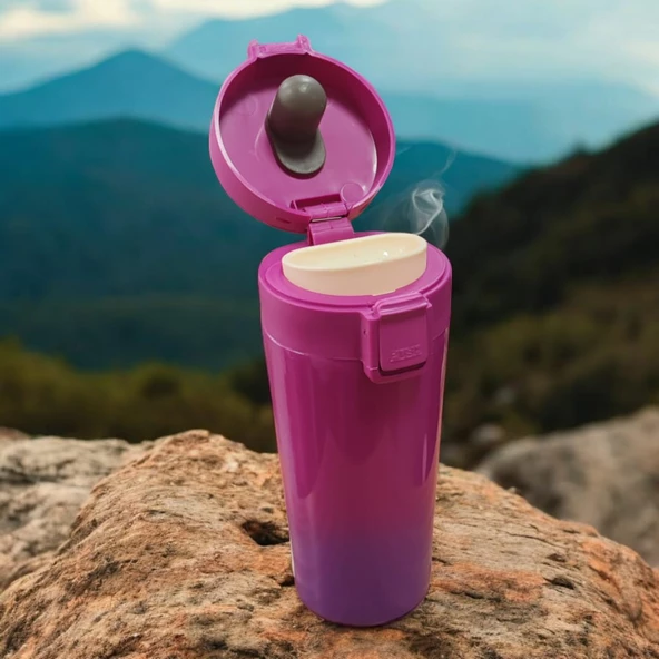 Bi Steel Paslanmaz Çelik Termos 380 ml Fuşya - 2