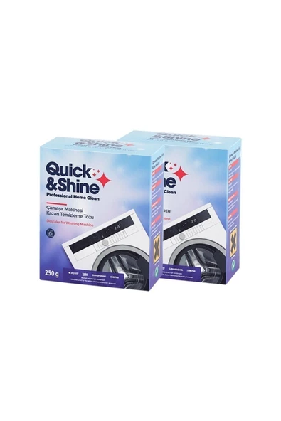 Quick&Shine Quick Shine Çamaşır Makinesi Kazan Temizleme Kireç Sökücü Tozu 2 Li 250 Gr