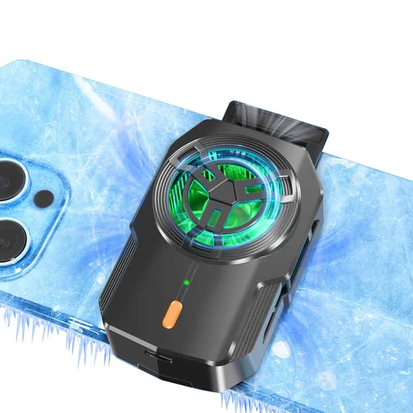 Sprange SRMC4 Radyatörlü Rgb Ledli Şarjlı Bataryalı Telefon Soğutucu Fan - 5