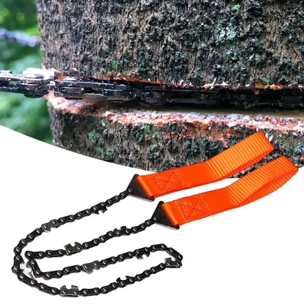 Taşınabilir 11 Dişli  Zincirli Kamp Testeresi 103cm +Taşıma Çantası - 3