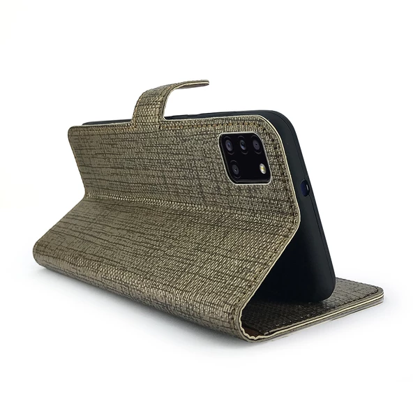 Oppo A52 / A72 Kılıf FitCase Fabric Kapaklı Cüzdanlı - 2