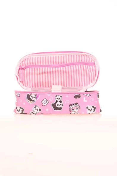 Kaukko Nature Özel Bölmeli Kalem Çantası Panda K2632 - 3