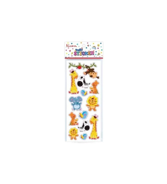 Ticon Puffy Sticker Hayvan Figürleri Tps-007/12