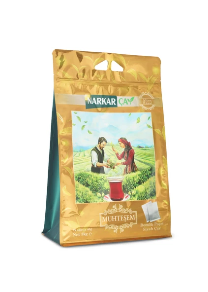 NarKar Çay Muhteşem Demlik Poşet Çay 3 Kg(40gr X 75Ad.) - 1
