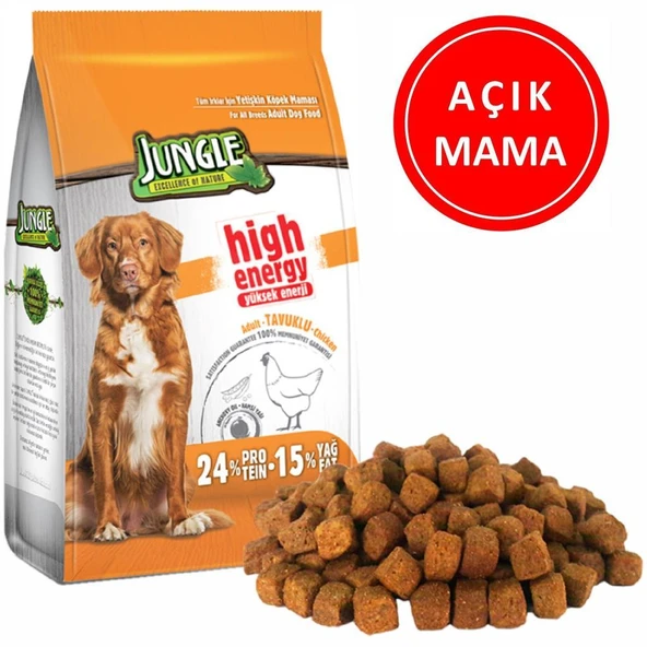 Jungle High Energy Tavuklu Köpek Maması 1 kg AÇIK ürün görseli