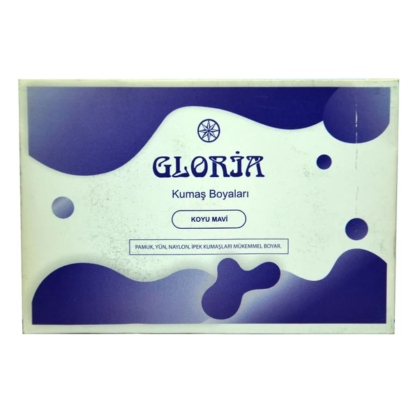 Gloria Kumaş Boyası Koyu Mavi 10Gr Pkt - Resim 5