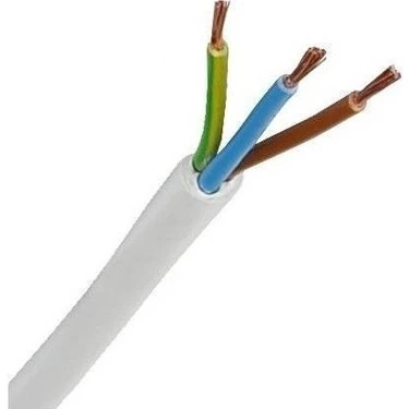 Öznur 3x2,5 TTR Kablo 6 Metre Beyaz Tam Bakır