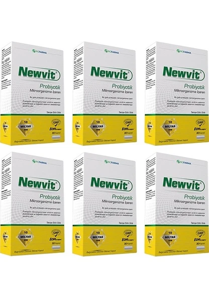 Newvit Probiyotik 30 Kapsül  6 Adet