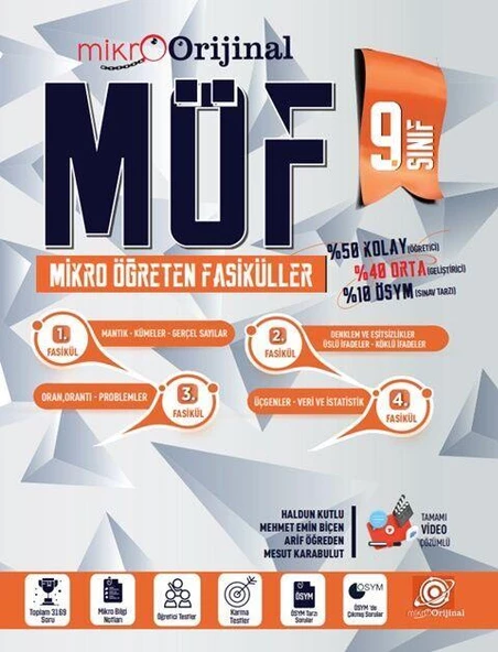 9. Sınıf Matematik MÖF Mikro Öğreten Fasiküller Orijinal Mikro - 1