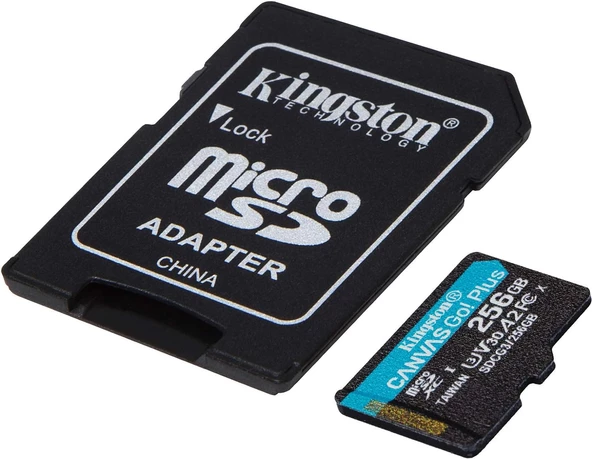 Kingston Canvas Go Plus SDCG3/256GB Class10 UHS-I U3 A2 V30 256 GB Micro SD Kart - 2