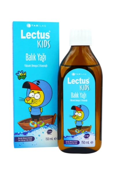 Lectus Kids Kral Şakir Karışık Meyve Aromalı Balık Yağı 150 ml