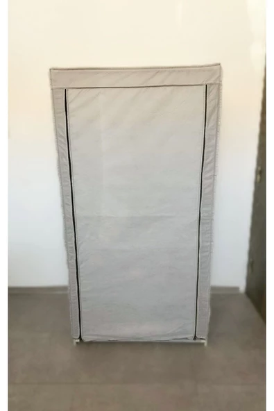 Burak Çok Amaçlı Askılı Portatif Bez Gardrop Gri
