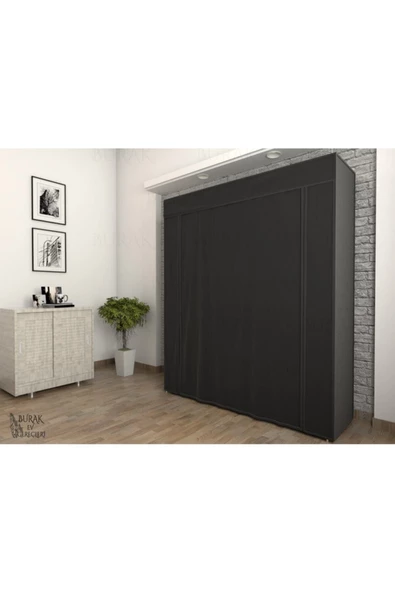 Burak Çelik Borulu Siyah Yorgan Hurcu Bez Dolap Yüklük - 2
