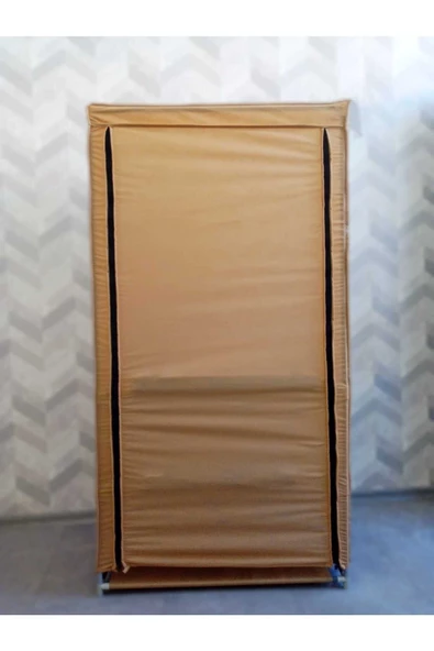 Burak Çok Amaçlı Askılı Portatif Bez Gardırop Bej - 3