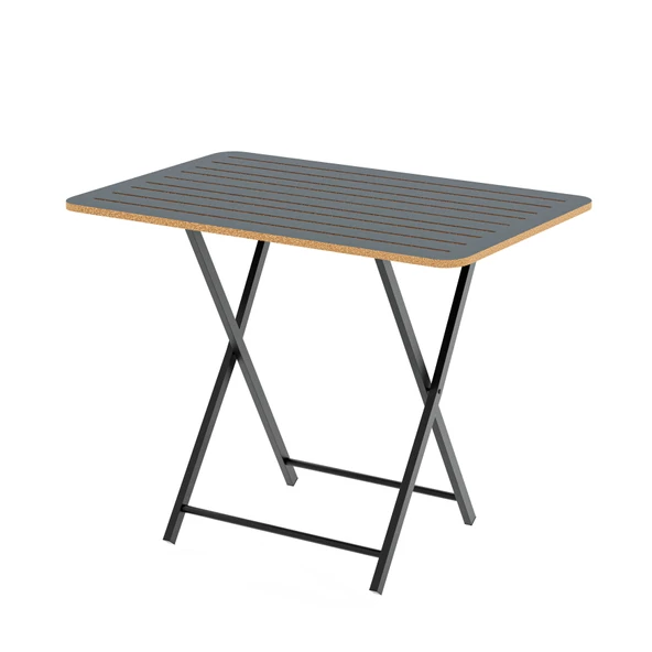 Eportatif 4 Kişilik Bistro Takım Bahçe Masa Sandalye Füme 1429 - 5