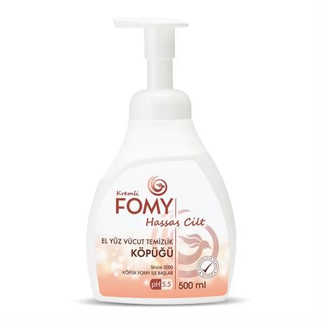 FOMY Hassas Cilt Kuru & Sert Ciltler için Yoğun Nemlendirici ve Arındırıcı Kremli Köpük Sabun 500 ml - 2