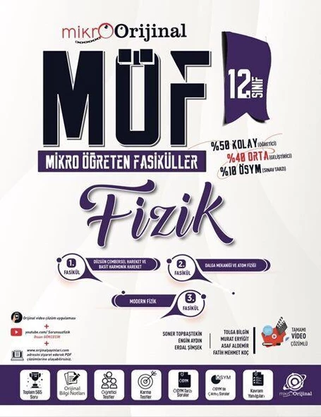 12. Sınıf Fizik MÖF Mikro Öğreten Fasiküller Orijinal Mikro