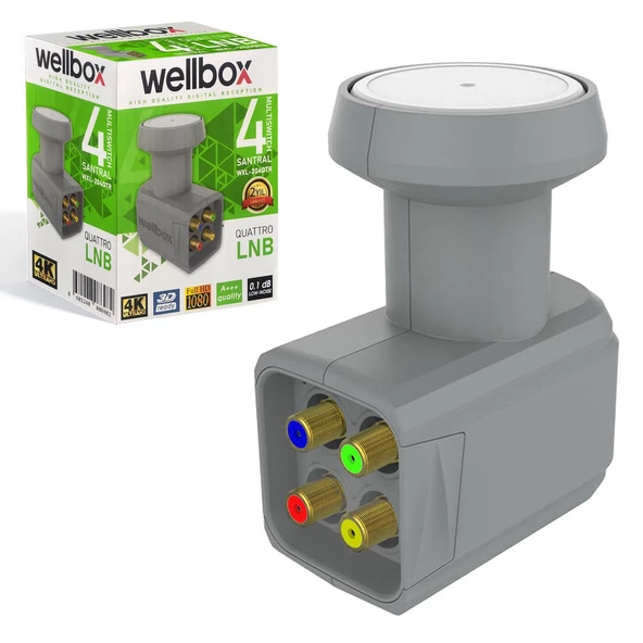 Wellbox WXL-104/204QTR 4Lü Lnb Santral (Quattro) Gold 0.1Db 3D 4K