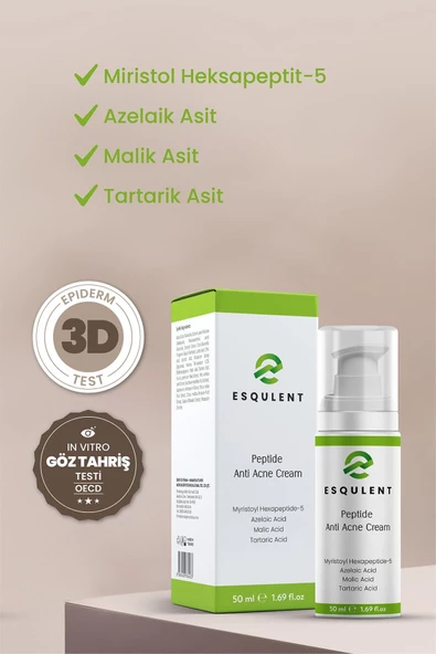 Esqulent Peptitli Akne Ve Sivilce Karşıtı Yüz Kremi - 3